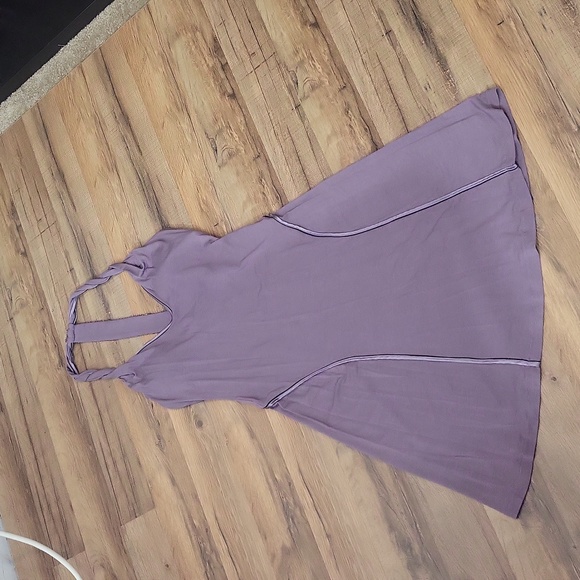 GUESS Antique Violet Beaded T-Back Halter Midi Dress - Picture 3 of 12